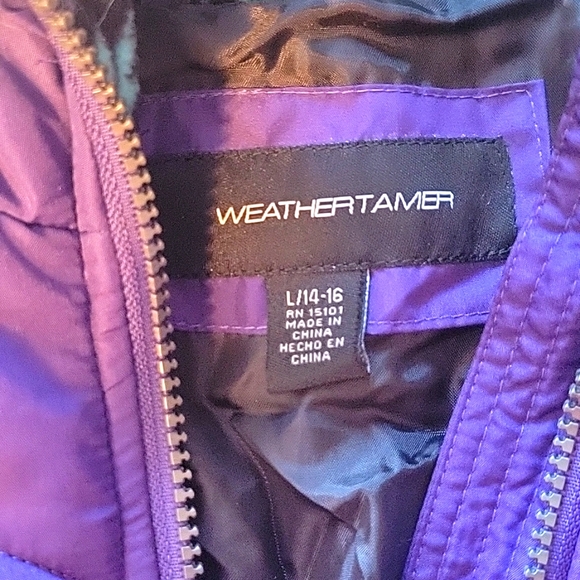 Girls Purple Coat w/Faux Fur Trim hood sz L (14/16) - Picture 2 of 7